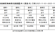 2025-2026学年度第一学期 幼儿食谱 （第十周）